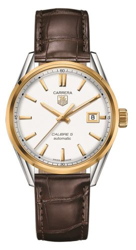 TAG Heuer Carrera Calibre 5 39 Stainless Steel / Yellow Gold / Silver / Alligator